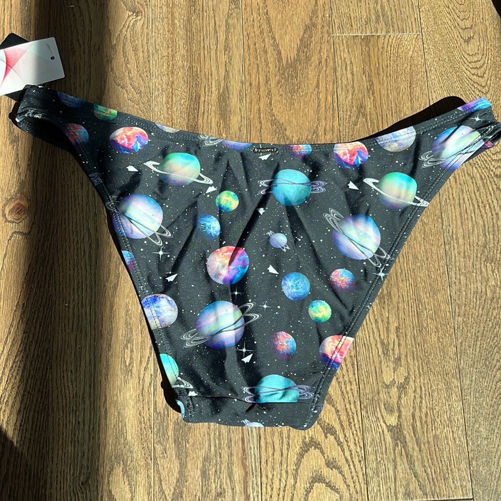 1 x XL Blackmilk PAPER UNIVERSE CHEEKY BIKINI BOTTOM - LIMITED